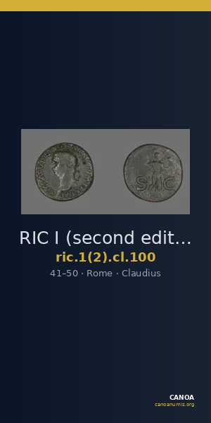 RIC I (second edition) Claudius 100 — CANOA