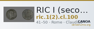 RIC I (second edition) Claudius 100 — CANOA