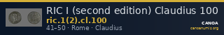 RIC I (second edition) Claudius 100 — CANOA