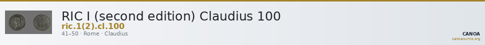 RIC I (second edition) Claudius 100 — CANOA
