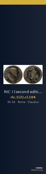 RIC I (second edition) Claudius 104 — CANOA