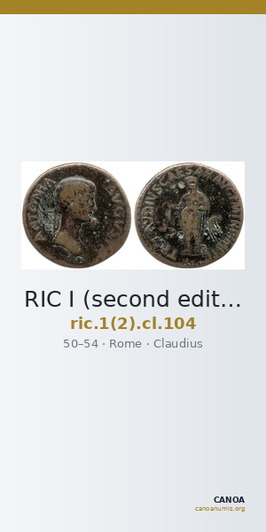 RIC I (second edition) Claudius 104 — CANOA
