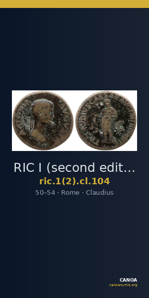 RIC I (second edition) Claudius 104 — CANOA