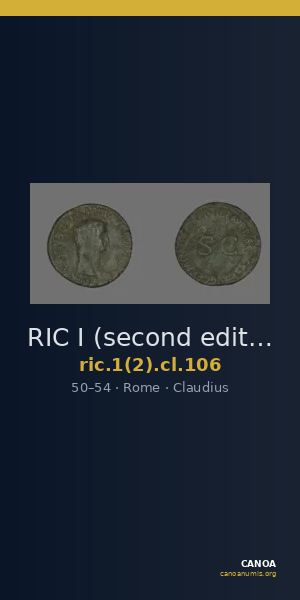 RIC I (second edition) Claudius 106 — CANOA