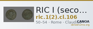 RIC I (second edition) Claudius 106 — CANOA