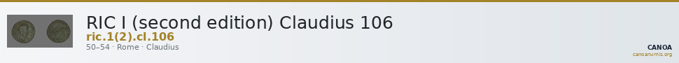 RIC I (second edition) Claudius 106 — CANOA