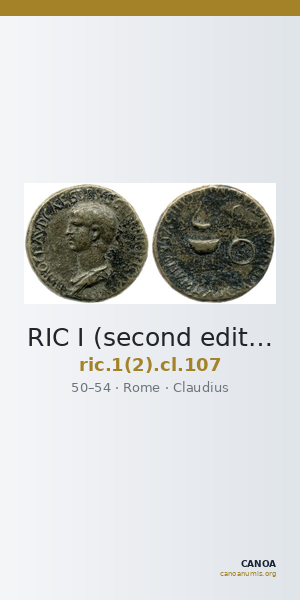 RIC I (second edition) Claudius 107 — CANOA