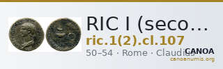 RIC I (second edition) Claudius 107 — CANOA