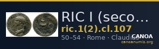 RIC I (second edition) Claudius 107 — CANOA