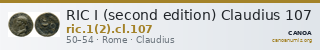 RIC I (second edition) Claudius 107 — CANOA