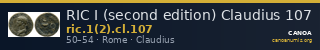 RIC I (second edition) Claudius 107 — CANOA