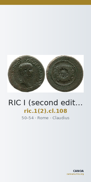 RIC I (second edition) Claudius 108 — CANOA