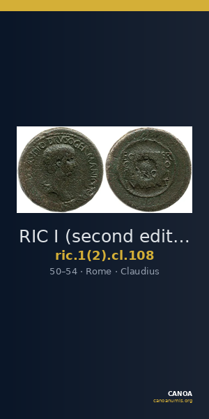 RIC I (second edition) Claudius 108 — CANOA
