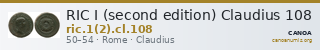 RIC I (second edition) Claudius 108 — CANOA