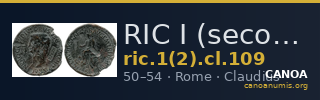 RIC I (second edition) Claudius 109 — CANOA