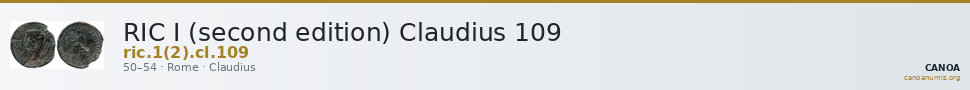 RIC I (second edition) Claudius 109 — CANOA