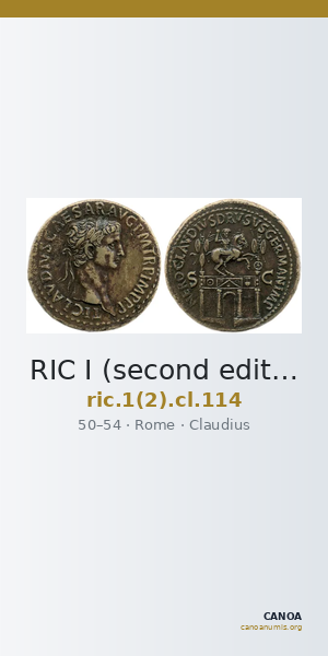 RIC I (second edition) Claudius 114 — CANOA