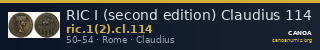 RIC I (second edition) Claudius 114 — CANOA