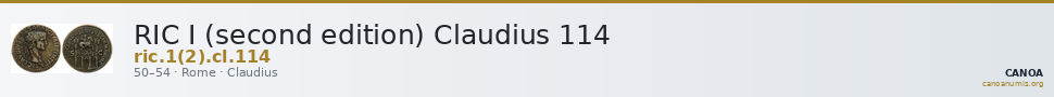 RIC I (second edition) Claudius 114 — CANOA