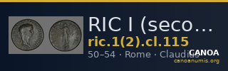 RIC I (second edition) Claudius 115 — CANOA