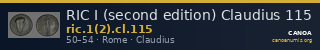 RIC I (second edition) Claudius 115 — CANOA