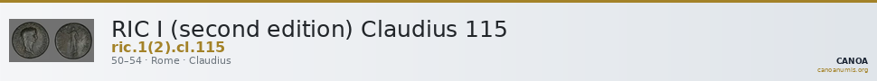 RIC I (second edition) Claudius 115 — CANOA
