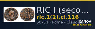 RIC I (second edition) Claudius 116 — CANOA