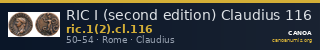 RIC I (second edition) Claudius 116 — CANOA