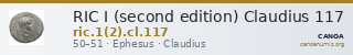 RIC I (second edition) Claudius 117 — CANOA