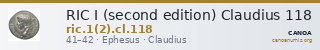 RIC I (second edition) Claudius 118 — CANOA