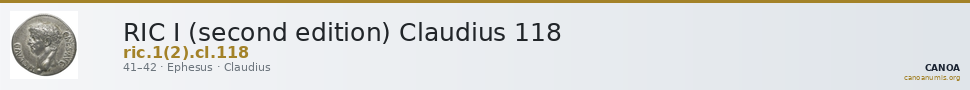 RIC I (second edition) Claudius 118 — CANOA