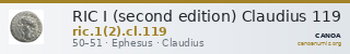 RIC I (second edition) Claudius 119 — CANOA