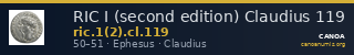 RIC I (second edition) Claudius 119 — CANOA
