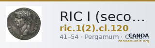 RIC I (second edition) Claudius 120 — CANOA