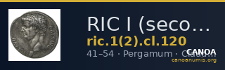 RIC I (second edition) Claudius 120 — CANOA