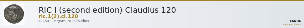 RIC I (second edition) Claudius 120 — CANOA