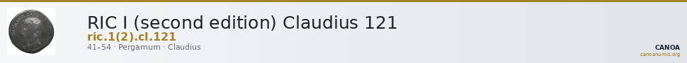 RIC I (second edition) Claudius 121 — CANOA
