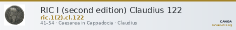 RIC I (second edition) Claudius 122 — CANOA