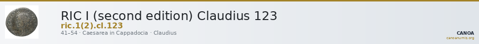 RIC I (second edition) Claudius 123 — CANOA