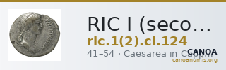 RIC I (second edition) Claudius 124 — CANOA