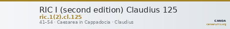 RIC I (second edition) Claudius 125 — CANOA