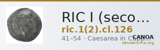 RIC I (second edition) Claudius 126 — CANOA