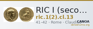 RIC I (second edition) Claudius 13 — CANOA