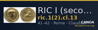 RIC I (second edition) Claudius 13 — CANOA