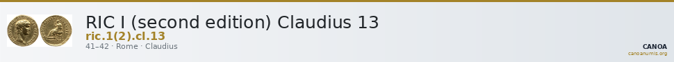 RIC I (second edition) Claudius 13 — CANOA
