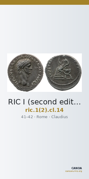 RIC I (second edition) Claudius 14 — CANOA
