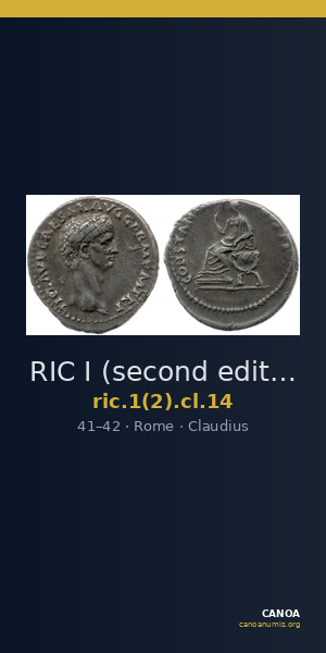 RIC I (second edition) Claudius 14 — CANOA