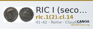 RIC I (second edition) Claudius 14 — CANOA