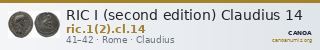 RIC I (second edition) Claudius 14 — CANOA