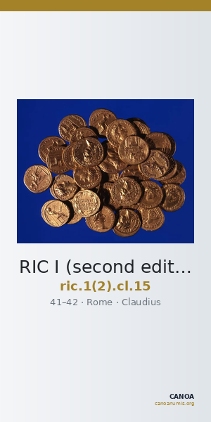 RIC I (second edition) Claudius 15 — CANOA